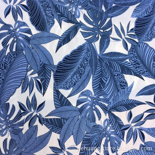 Women's cotton blue leaf top and dress